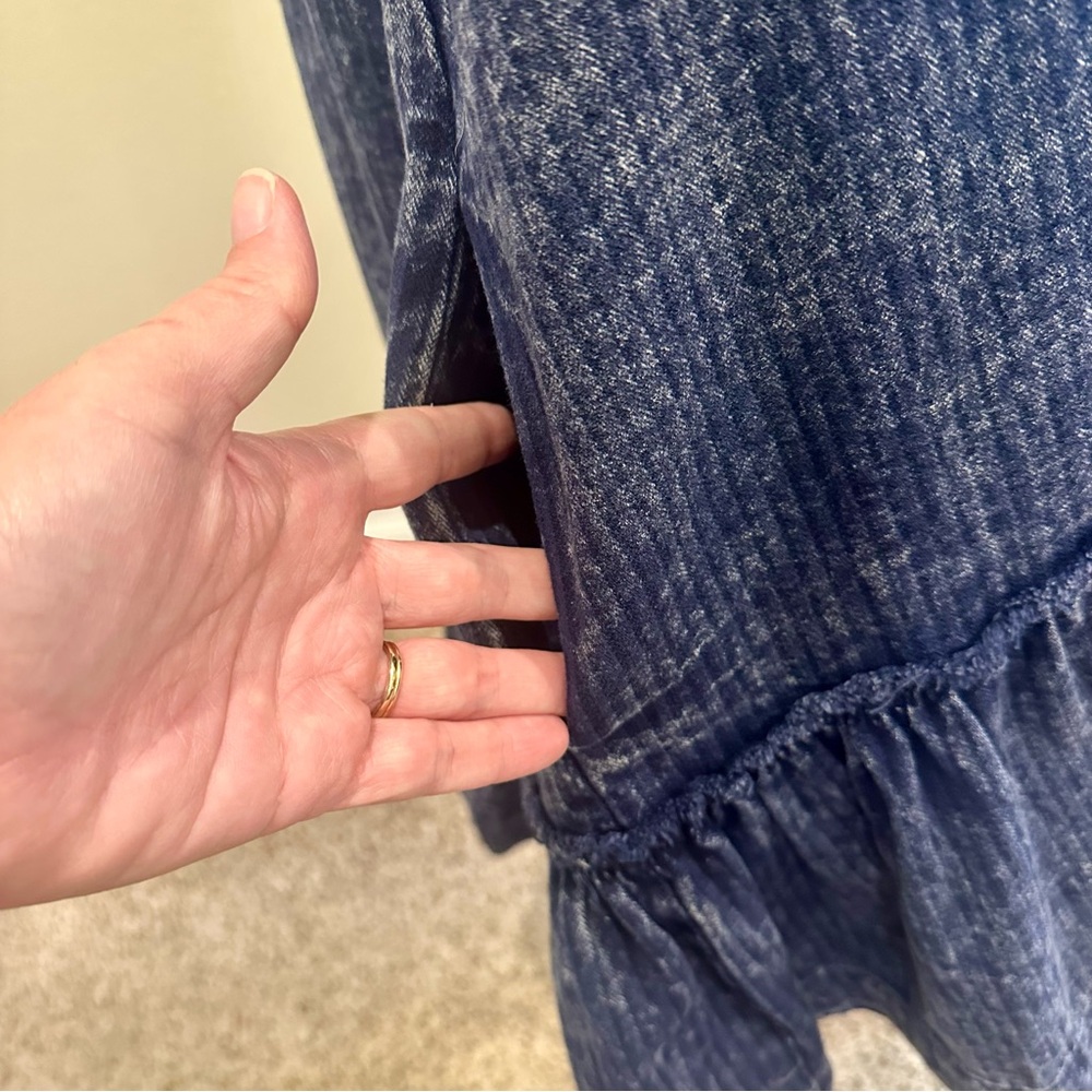 Free People Convertible Denim Mini Dress Size Medium - Picture 8 of 10